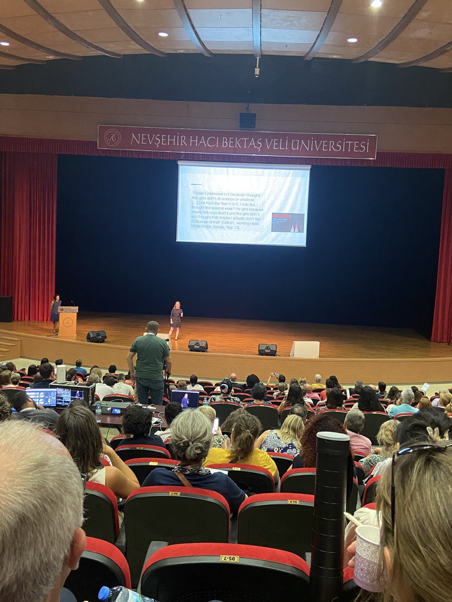 EvagorouM's tweet photo. A full room for the community plenary talk with @lucyavraamidou and Emily McLeod @esera2023 https://t.co/KJyQtK5H8E