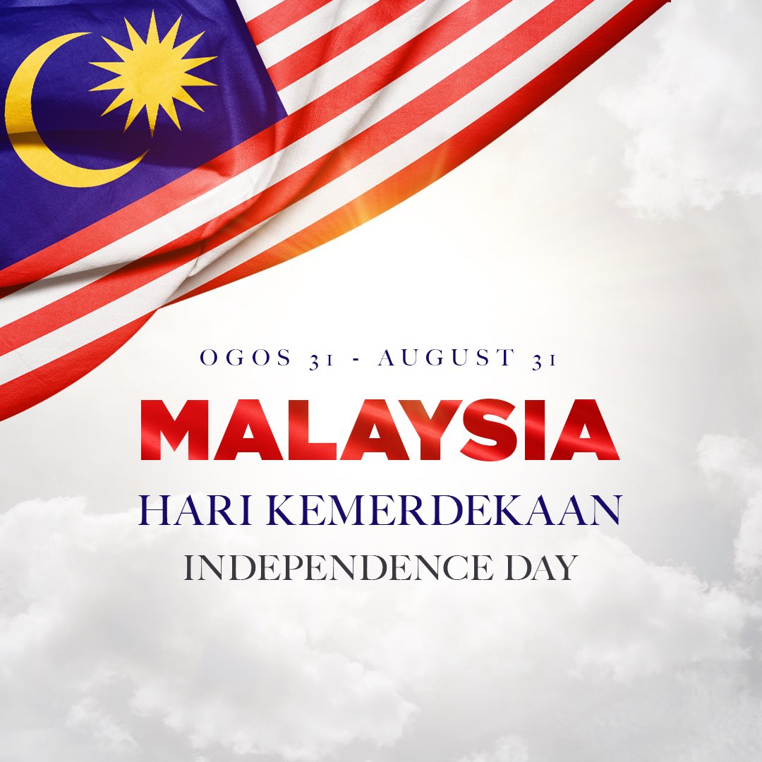 Happy 31th August Independence Day of Malaysia. 🇲🇾 🇹🇷 Selamat Menyambut 31 Ogos Hari Kemerdekaan Malaysia 🇲🇾 🇹🇷