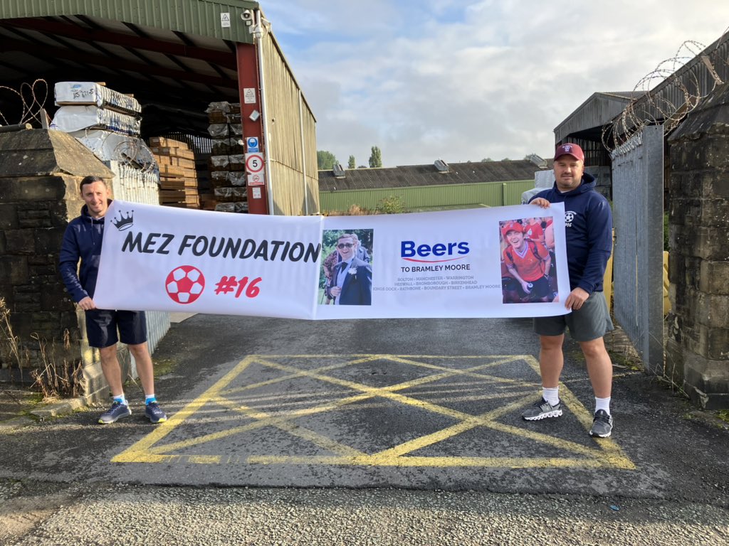 HomeBargainFC's tweet image. Good luck to @johncouch10 who’s running 4 marathons in 3 days to raise funds for the @mezfoundation16 finishing on Saturday which is John Merrills Anniversary 🏃‍♂️ ❤️