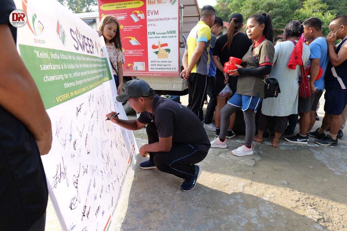 DEO_Kolasib's tweet photo. Promotion of Voter Awareness in Low Voter Turnout Polling Station https://t.co/fa1d2kQLtk