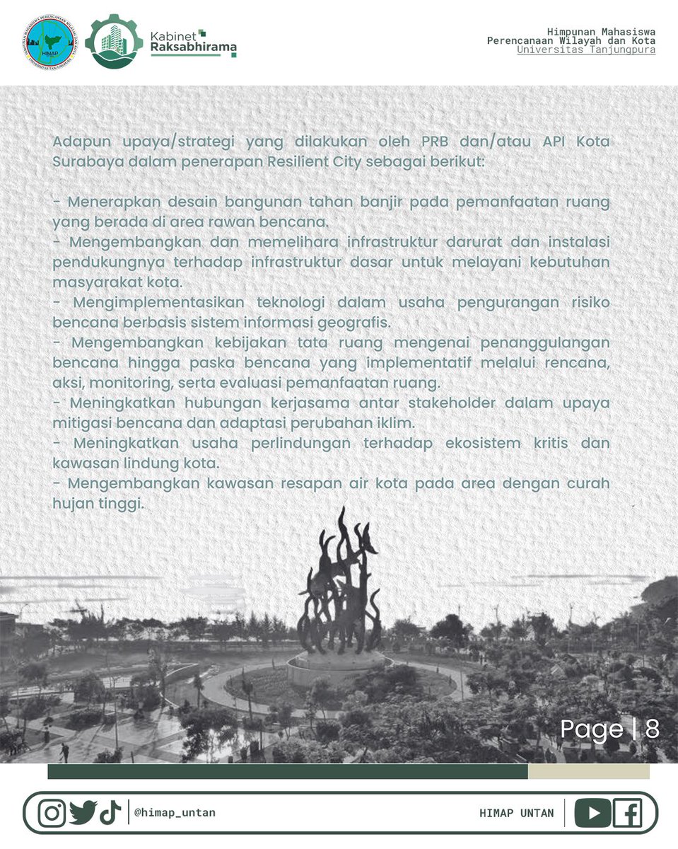 himap_untan's tweet photo. Mengingat Indonesia merupakan salah satu negara yang memiliki frekuensi bencana paling tinggi di dunia, maka konsep Resilient City memiliki urgensi yang di dasarkan pada beberapa aspek dalam hal pertahanan. Adapun beberapa kota dengan penerapan Resilient City sebagai berikut https://t.co/awCffAgYNs