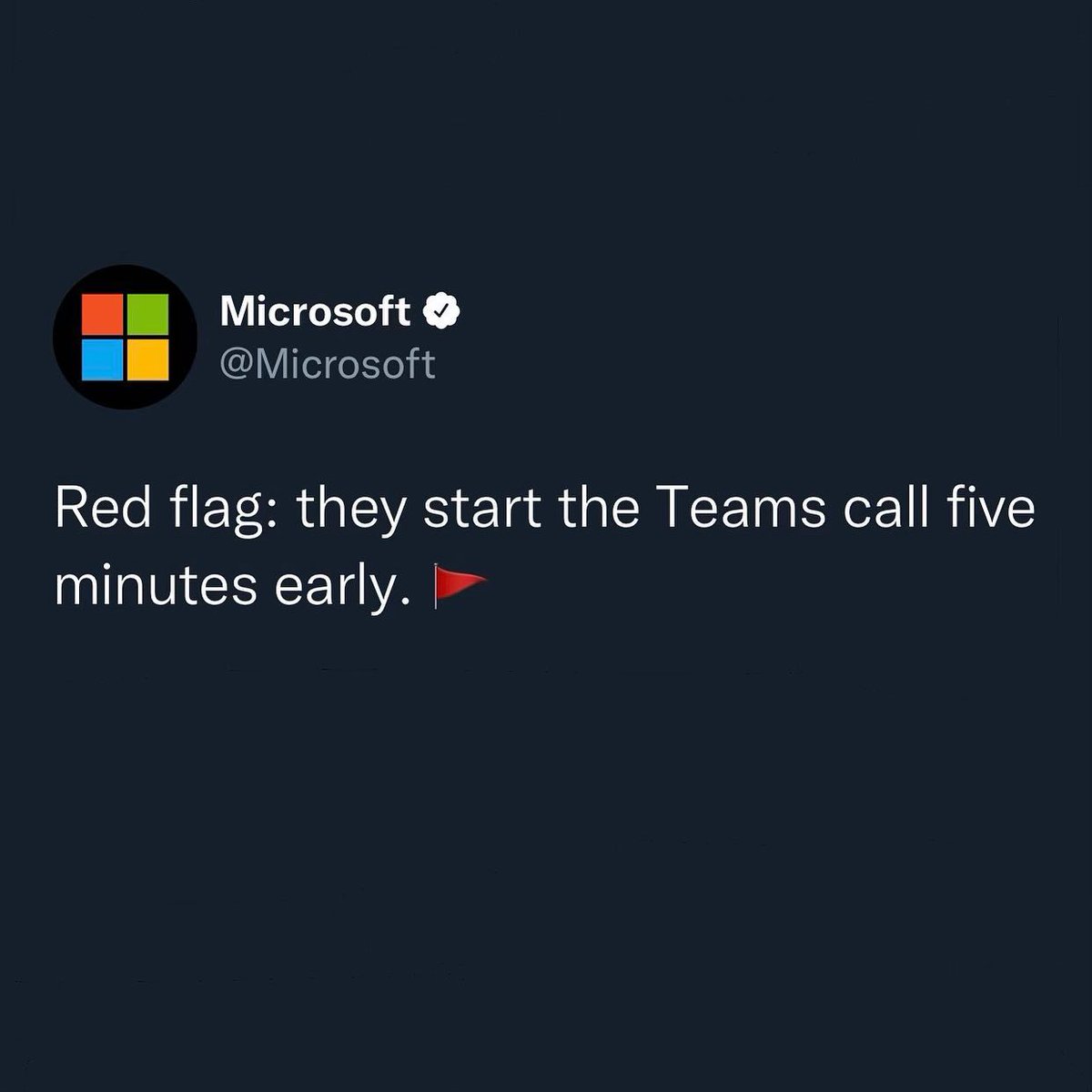 MicrosoftUK's tweet photo. What are the most alarming red flags you see on Teams? 👇
#ConnectWithMicrosoft https://t.co/suIzOHOQvb