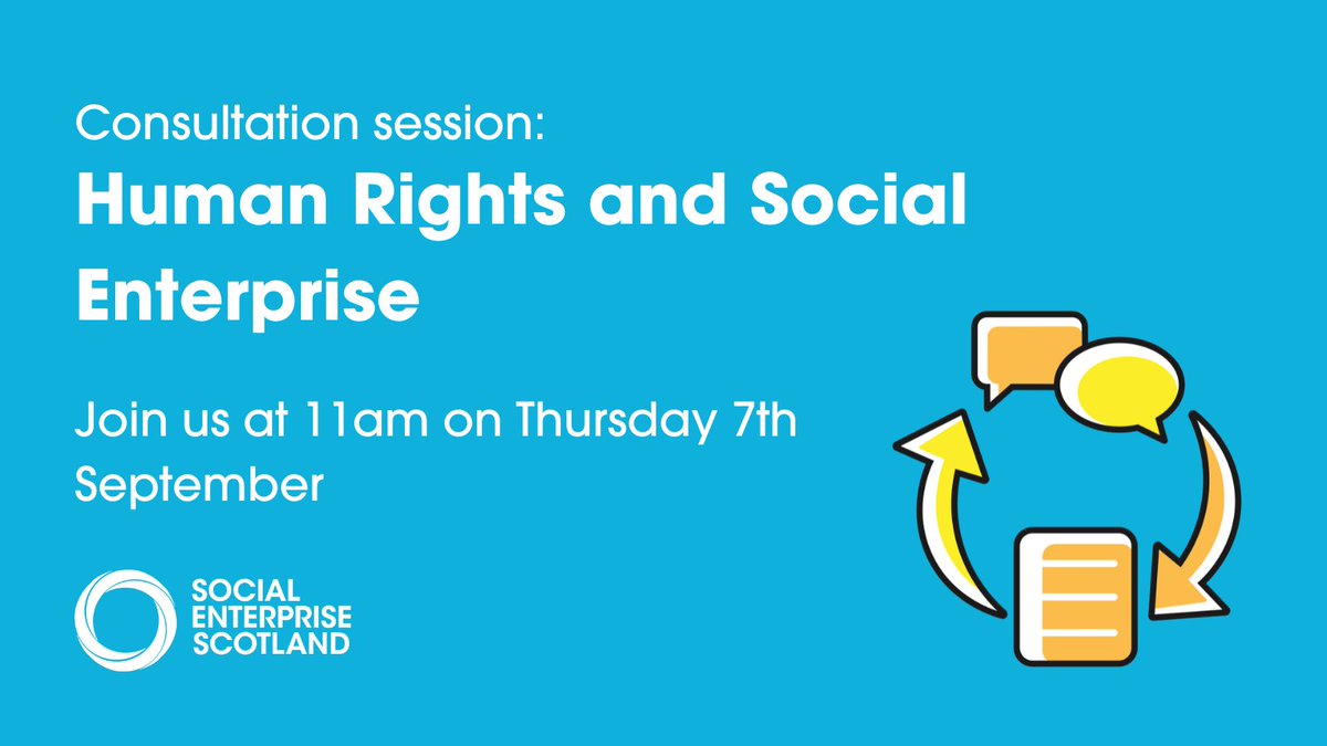SocEntScot's tweet photo. 1 week to go until our next #ConsultationSession on the new #HumanRights bill for Scotland.
Come along and find out more about the new bill and share your thoughts to help inform our response.
📅 Thurs 7 Sept
🕚 11:00 - 11:40
Book now: https://t.co/rwCmQ3NK9J https://t.co/LPVJ6KHuhr