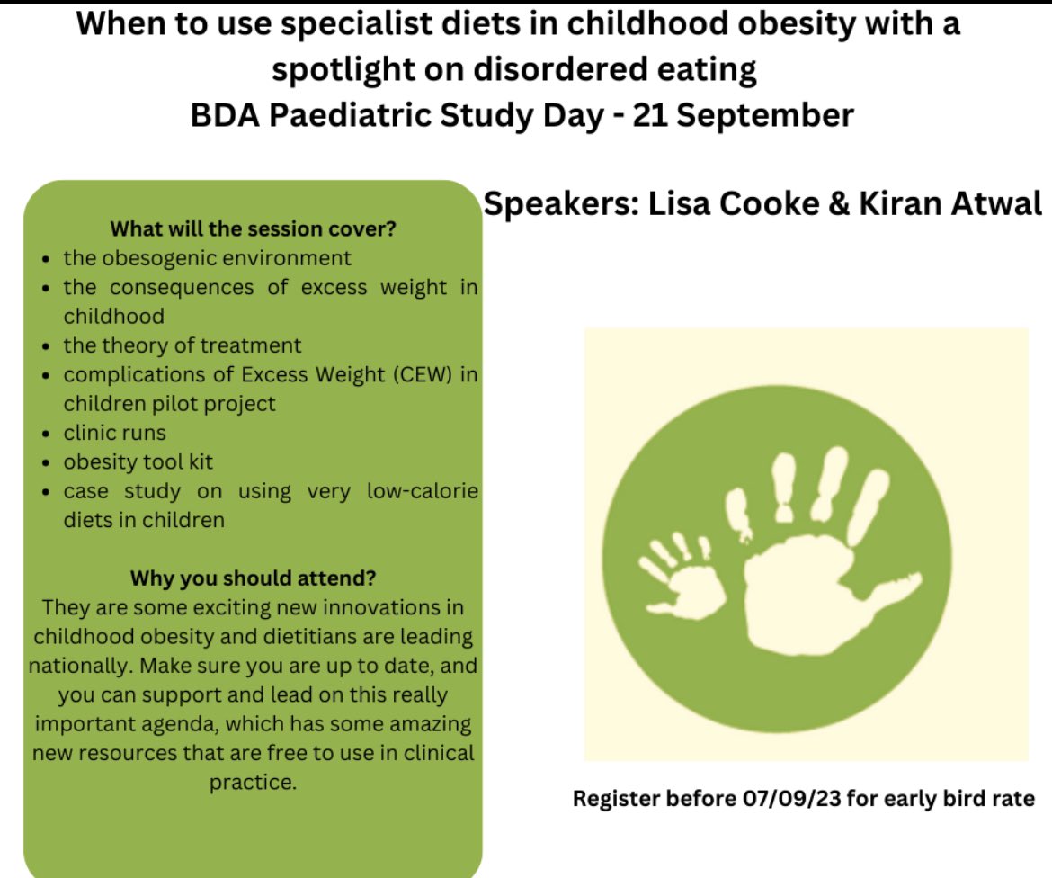 Grab the chance for an update on childhood obesity and it’s management from 2 fantastic expert speakers at the PSG September study day. Link to book below