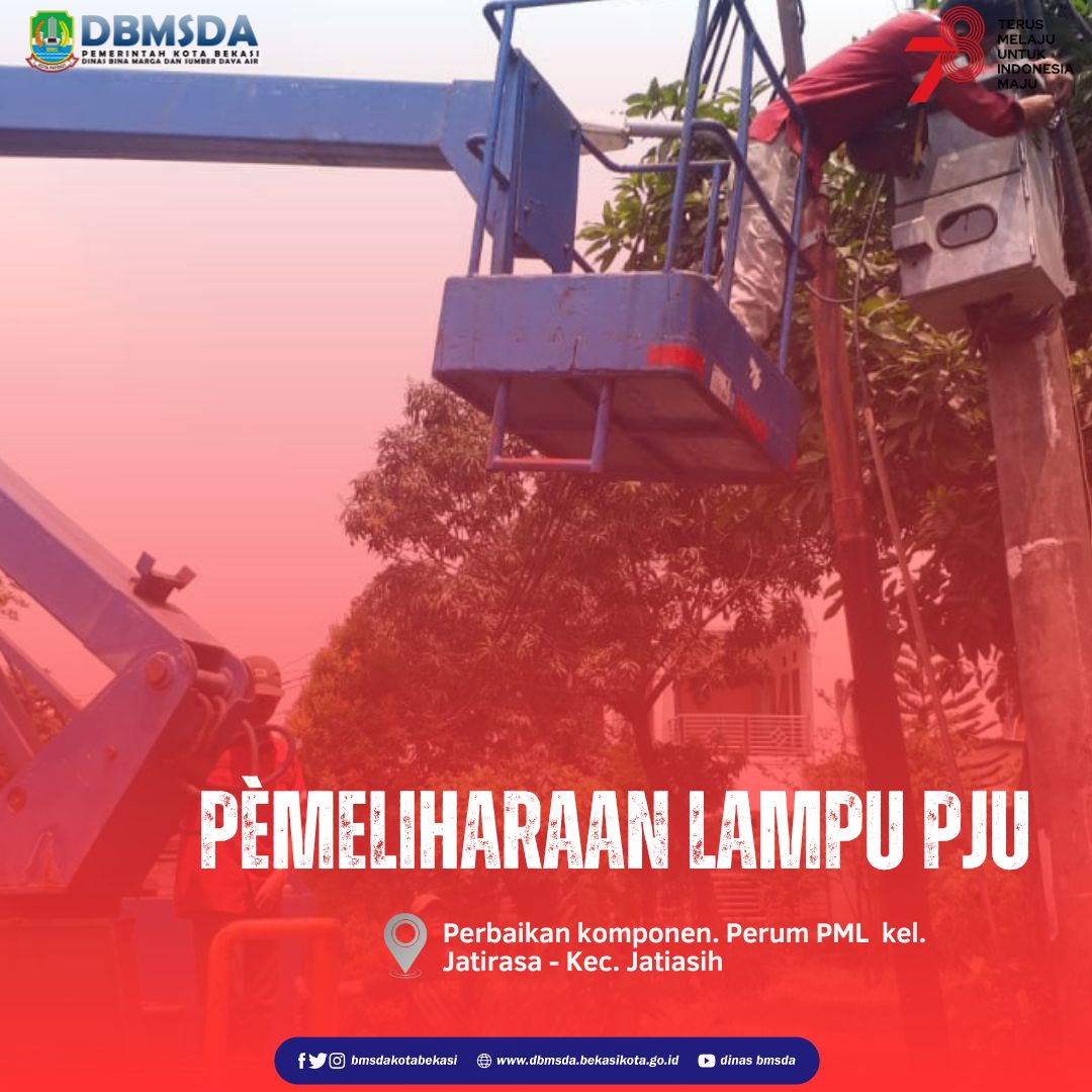 bmsdakotabekasi's tweet photo. Haiiiii sobat #bmsda
Sore ini tim URC PJU melaksanakan giat Pemeliharaan Lampu PJU di :
1. Perbaikan komponen. Perum PML kel. Jatirasa - Kec. Jatiasih
2. Jalan Kalimantan Raya Bekasi Timur
3. Jalan Borobudur Raya Duta Keranji Kecamatan Bekasi Barat https://t.co/aZ0Ep4RenW