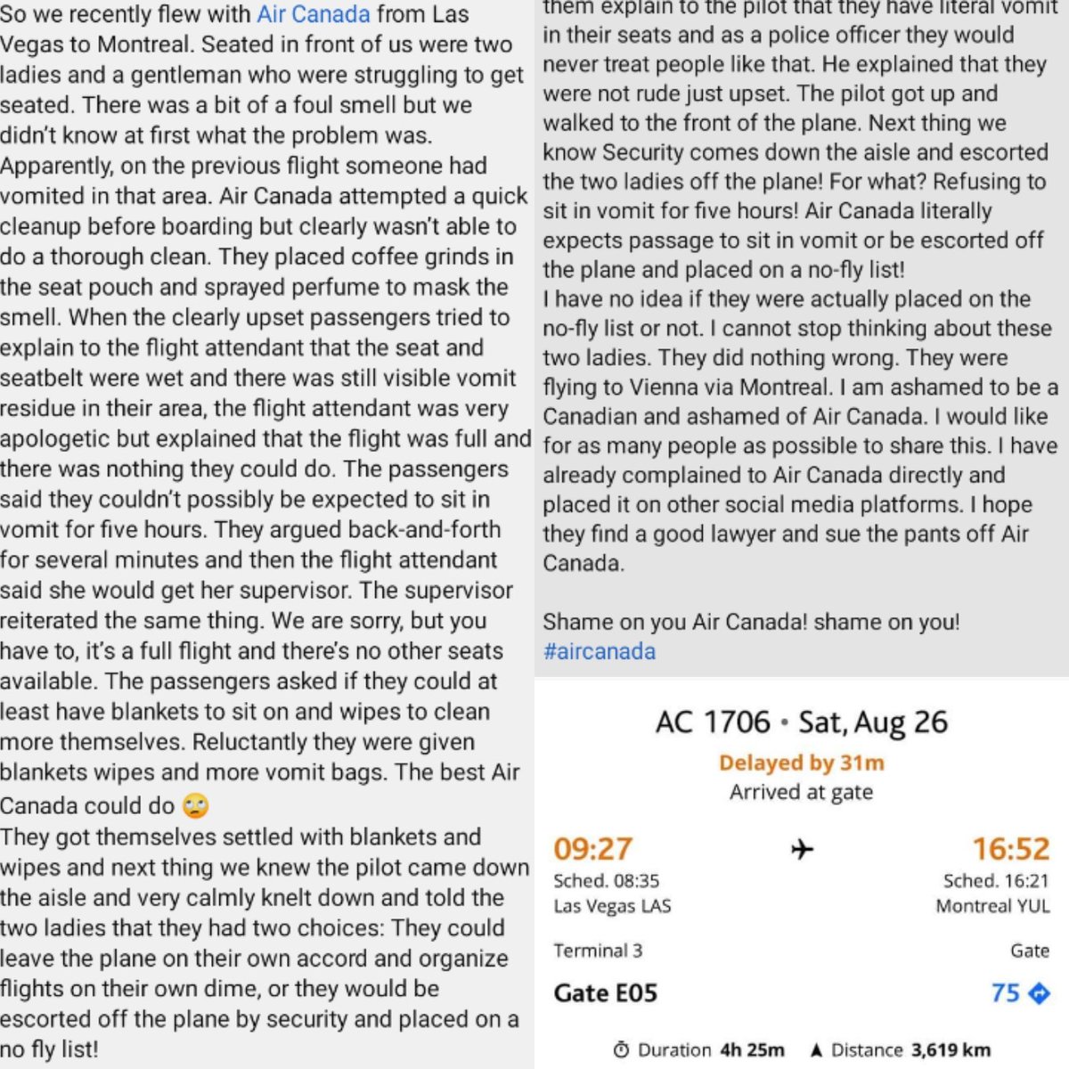 Jenn_the_Jitter's tweet photo. Found on that Book for Faces.  I'm shocked @AirCanada been flying with them for years but now I'm second guessing flying with them in the future ☹️ https://t.co/yDNMAKbEWA