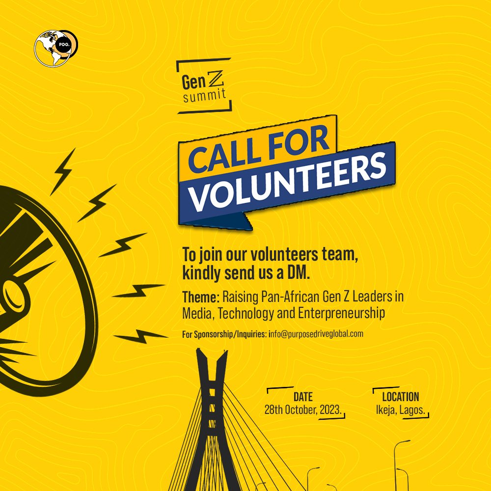 PurposeDriveGl's tweet photo. Volunteer with USβ¨β¨β¨
Join our vibrant community of volunteers and play a pivotal role in shaping the Gen Z Summit, contributing your passion and expertise to make this revolutionary event a resounding success.
#volunteer
#GenZSummit
#purposedriveglobal https://t.co/Y2UM9rJmCQ