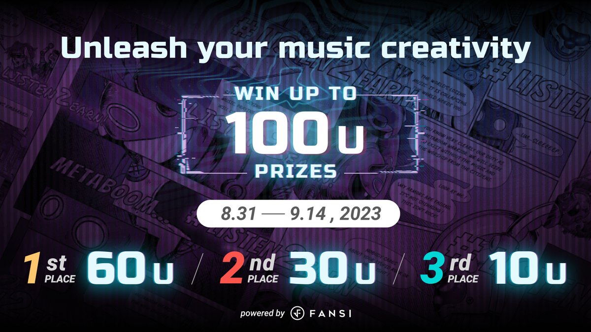 metaboom_nft's tweet photo. 🎵🚀 Ready, set, go! World First ERC6551 Interactive Music Player Show-off Event is now on! 
Share with the world your FaithNomad ERC6551 Music Player with “Rising Star” NFTs and win some prizes! 🚀🎶

💥To join, simply quote retweet:
“Check out my first ERC6551 interactive music player! Let’s rock together! 🎵💎
#FaithNomad #ERC6551 #listen2earn [Your OpenSea URL]”
and attach your ERC6551 Music NFT image and album cover design

🔥The more likes and retweets, the higher your chances to win the prize! Let’s spread the magic of music ! 🌈

🌟This event is exclusively for FaithNomad holders. 
Not a holder yet? Grab one on Opensea to join the fun!
https://t.co/icxBJahKs3