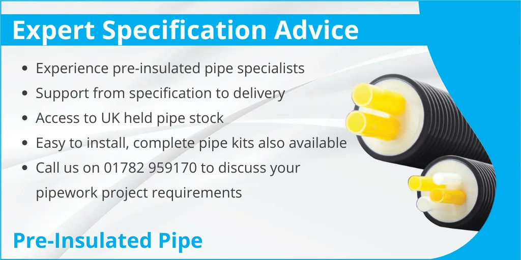 InsulatedPipe's tweet image. Make sure your district heating project runs smoothly with our free pipe specification. We'll ensure you have everything you need. Simply call us on 01782 959170. #preinsulatedpipe #pipesystems #districtheating