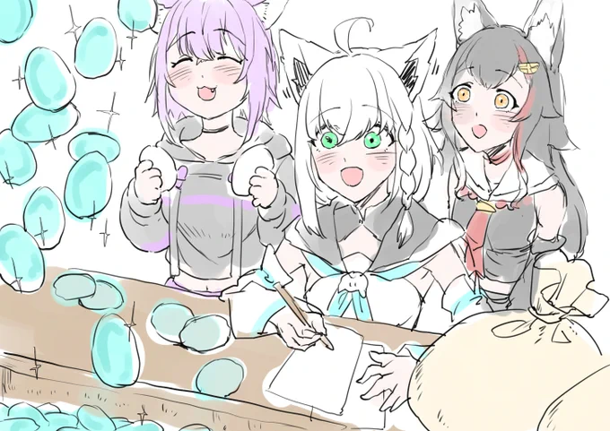 『毎月やってくれないかなぁ☆』#絵かゆ #みおーん絵 #絵フブキ 