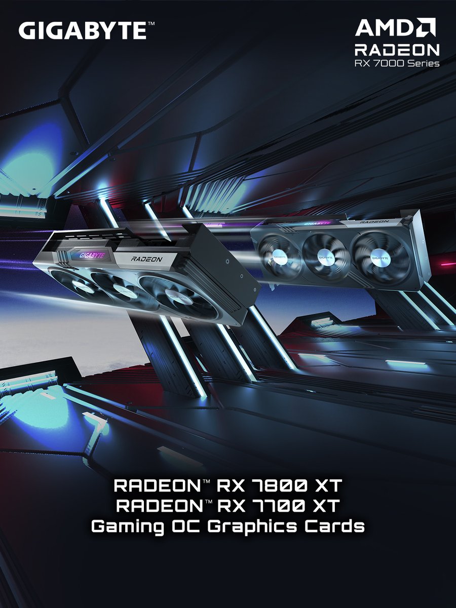 The latest contenders from Team Red🔴
Meet the GIGABYTE Radeon™ RX 7800 XT and RX 7700 XT GAMING OC graphics cards!

#AORUS #GIGABYTE #AMDRadeon
#RX7000 #RX7800XT #RX7700XT