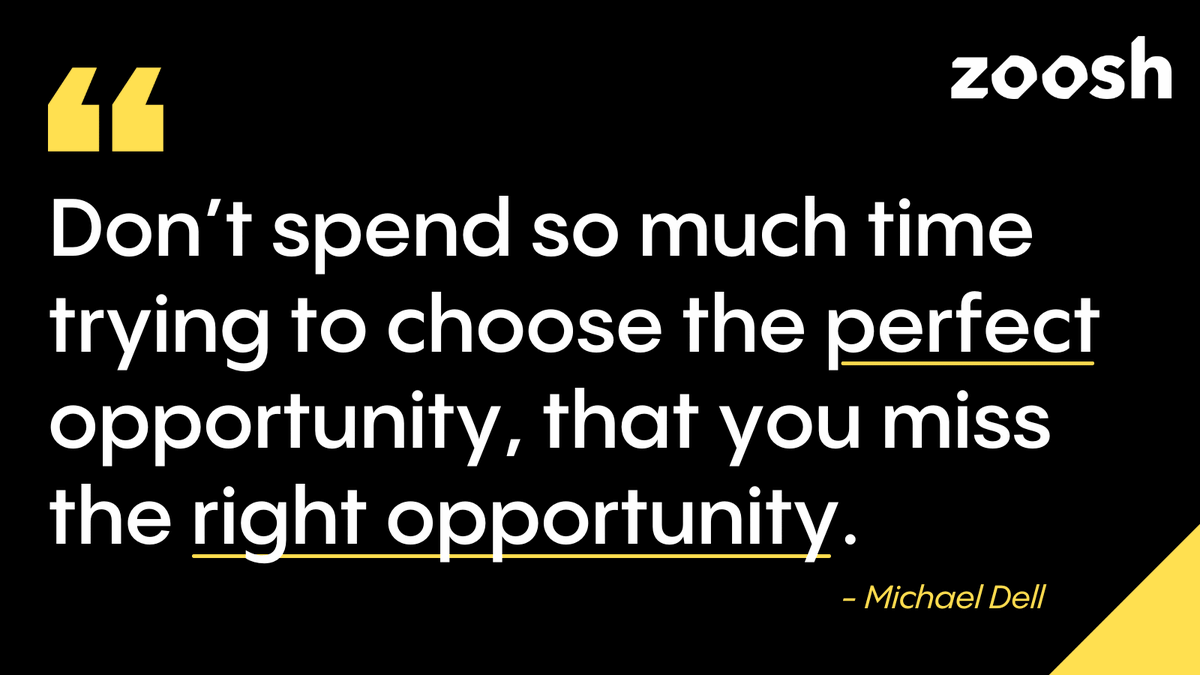 ZooshGroup's tweet photo. Michael Dell's wisdom reminds us “Don’t spend so much time trying to choose the perfect opportunity, that you miss the right opportunity.” Here are some tips on how to use a design sprint to validate your business idea https://t.co/Ui4PQMEWSz #techstartups https://t.co/rvTxUf75vS