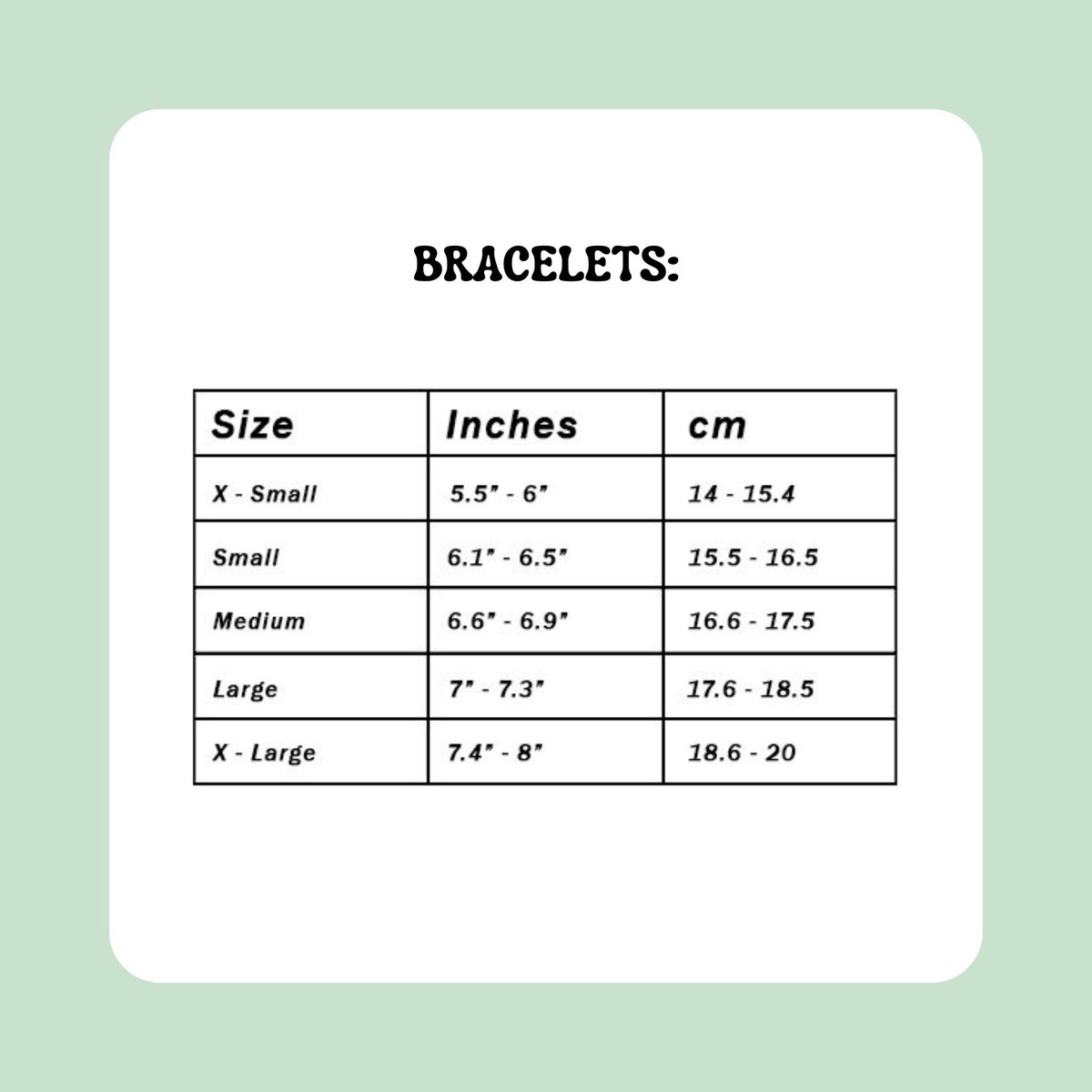 _bitsybeads's tweet photo. 》Size Guide https://t.co/HmrwwmgLB4