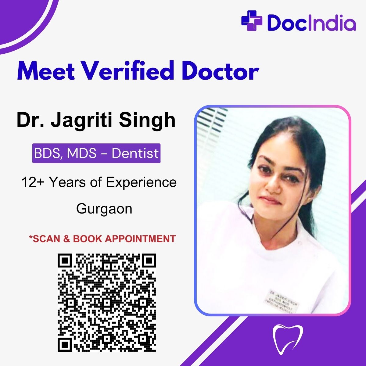 DocIndiaOrg's tweet image. Welcome to DocIndia Dr. Jagriti Singh, she is a Gurgaon-based celebrity smile designer, young and dynamic SMILE SPECIALIST, Cosmetologist Facial Aesthetics and trichologist.
Book Appointment: docindia.org/doctors/gurgao…
#dentist #dentalproblem #toothache #Gurgaon