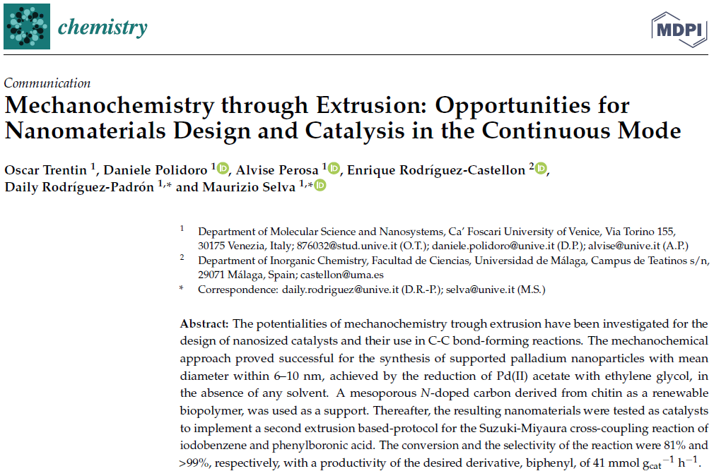 dnlepldo's tweet photo. #16
Mechanochemistry through Extrusion: Opportunities for Nanomaterials Design and Catalysis in the Continuous Mode

Have a look!
https://t.co/gRbg3Pdzr8
@Chemistry_MDPI https://t.co/71BKEZfTSW