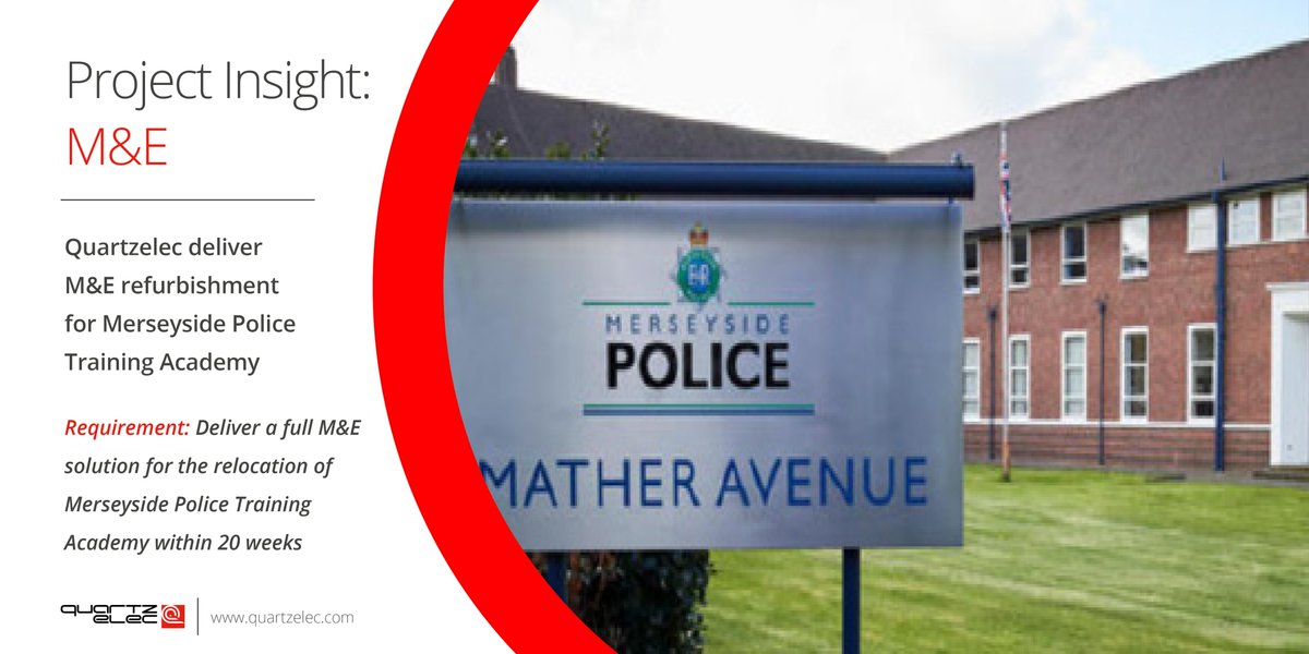 quartzelecltd's tweet photo. Quartzelec deliver full M&E refurbishment for the relocation of #Merseyside Police Training Academy.
Click on the link and read more.
https://t.co/fiYcOKzElo
#Mechanical #Electrical #Refurbishment #UnparalleledInEngineeringServices https://t.co/xNA2J5KLmd