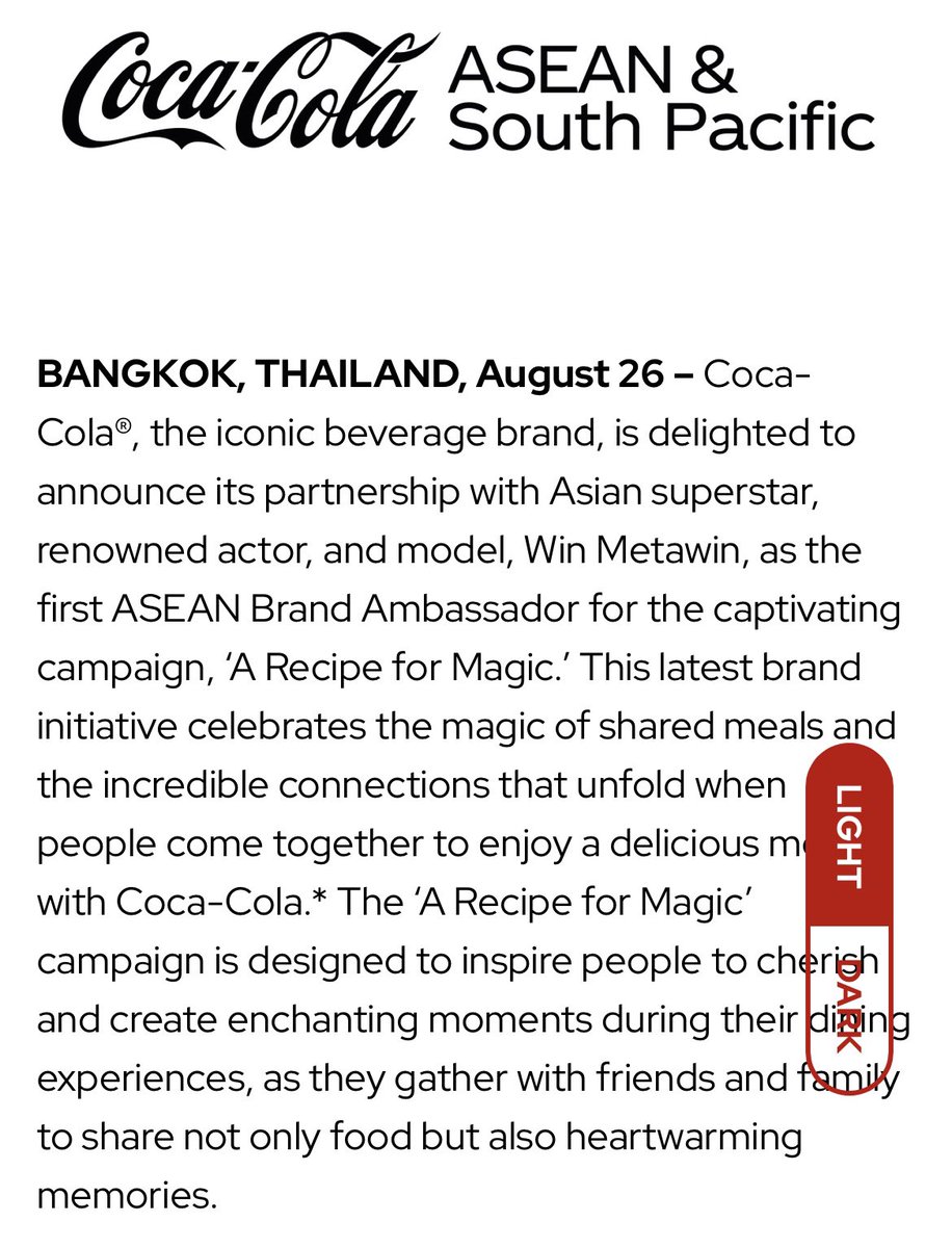 WinUnionINA's tweet image. Coca-Cola Collaborates with Asian Superstar Win Metawin to Launch Enchanting Campaign ‘A Recipe for Magic’ in Asia — Pocket News

📌pocketnews.com.my/2023/08/26/coc… 

Win Metawin 
#WINxCocaCola #RecipeForMagic 
#winmetawin @winmetawin