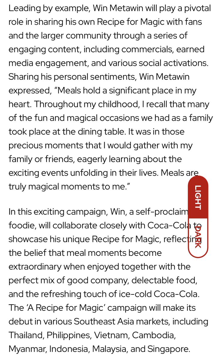 WinUnionINA's tweet image. Coca-Cola Collaborates with Asian Superstar Win Metawin to Launch Enchanting Campaign ‘A Recipe for Magic’ in Asia — Pocket News

📌pocketnews.com.my/2023/08/26/coc… 

Win Metawin 
#WINxCocaCola #RecipeForMagic 
#winmetawin @winmetawin