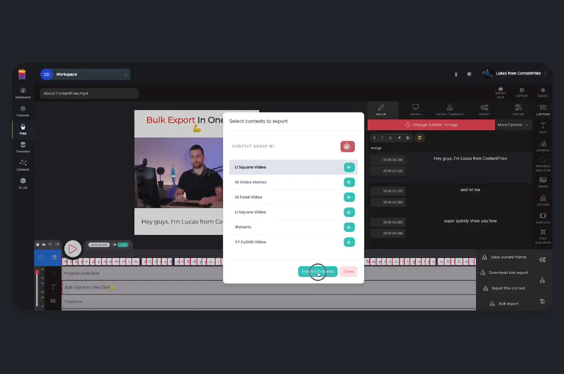 MadeWithSvelte's tweet image. .@contentfries is an app #madewithsvelte & #madewithlaravel that helps you repurpose the content you already have! It turns podcasts, live streams, webinars and more into bite-sized content pieces for social 🥔➡️🍟 - madewithsvelte.com/contentfries