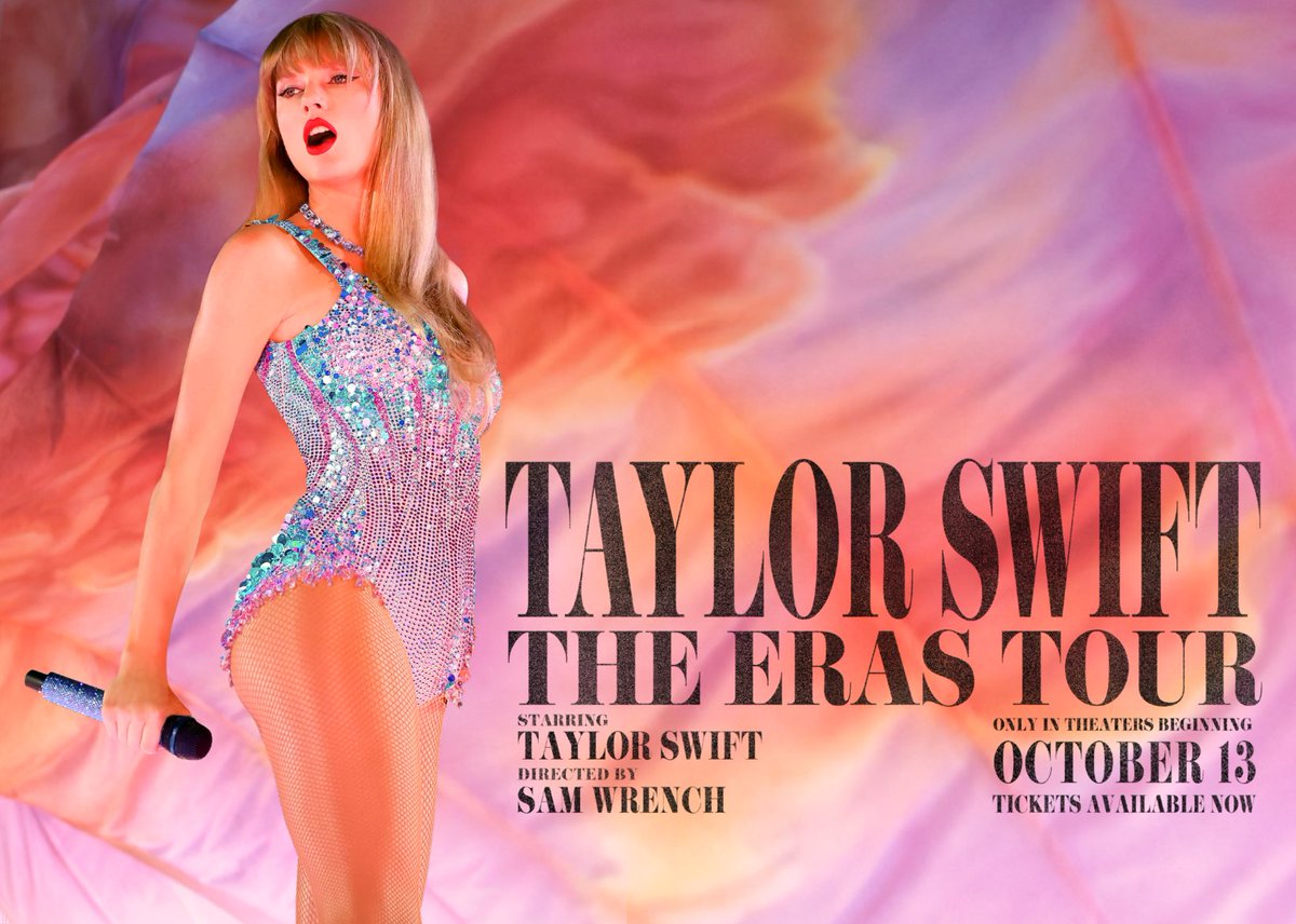 CineplexMovies's tweet photo. It’s been a long time coming, but @taylorswift13 | The Eras Tour concert film lights up our big screens starting 10/13. 

Get your tickets now 💗➡️ https://t.co/ToFMI6yGt9

#TSTheErasTourFilm https://t.co/WelyORNTNQ
