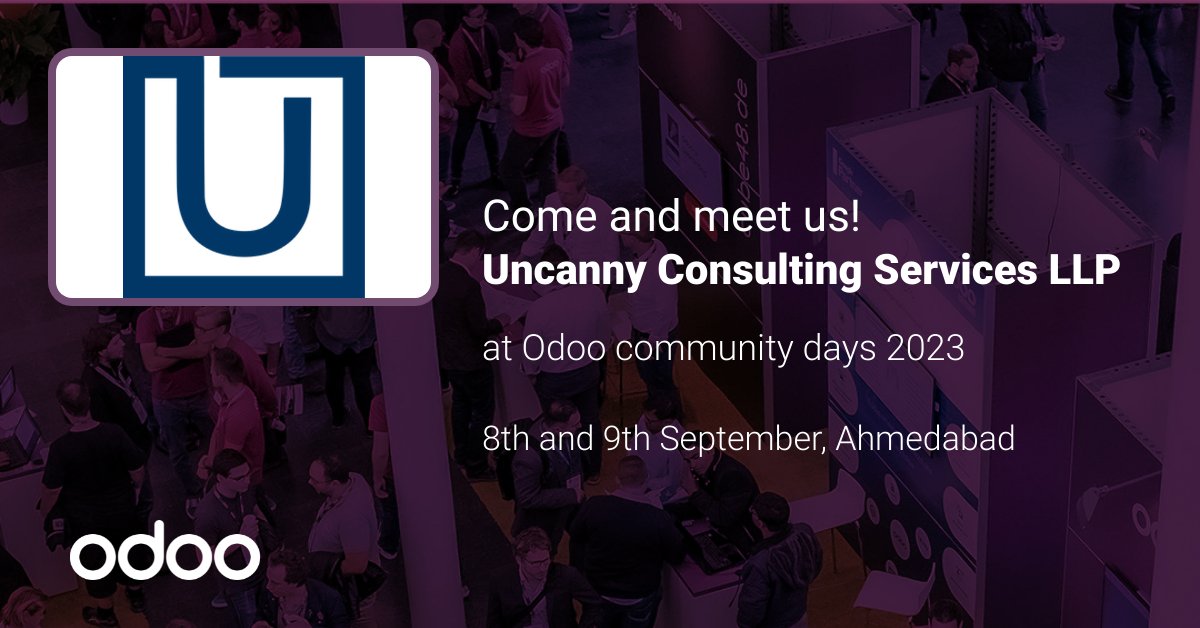 Meet us at Odoo Community Days India in Ahmedabad – we're thrilled to take part as exhibitors!

#Uncannycs #OCD #OdooCommunityDays #ahmedabad #india #Odoo #DigitalTransformation #events #SME
