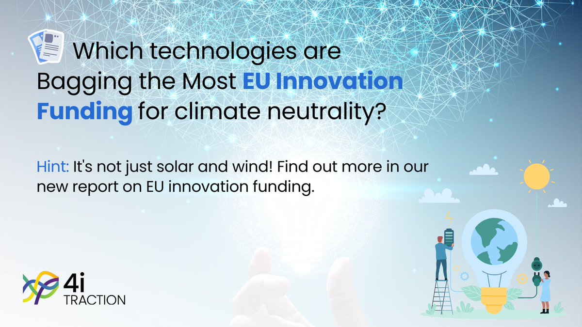 📢New Report: EU #Innovation Funding for #ClimateNeutrality

In our report, Harm Rienks and <a href="/DrBrendanMoore/">Brendan Moore</a> examine the current EU landscape of climate-related innovation funding and how it can be improved

Full report: 4i-traction.eu/outputs/report…

A summary 🧵 (1/7)