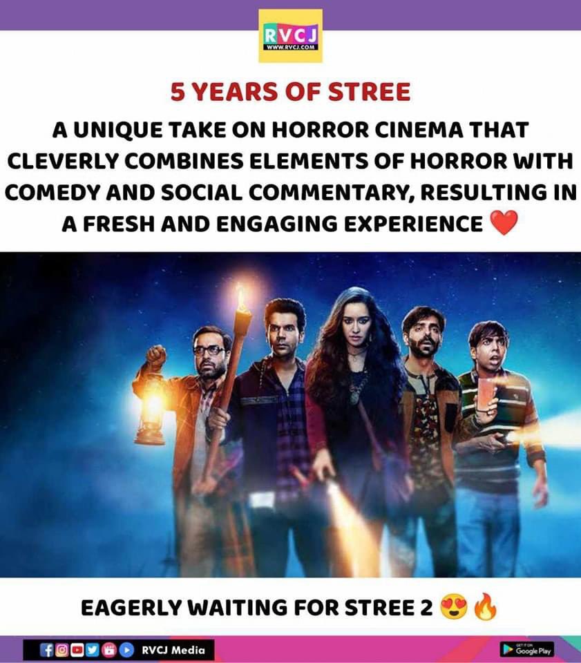 5 years of Stree!

#stree #shraddhakapoor #rajkummarrao #pankajtripathi #amarkaushik #bollywood #rvcjmovies @ShraddhaKapoor @RajkummarRao @TripathiiPankaj @amarkaushik