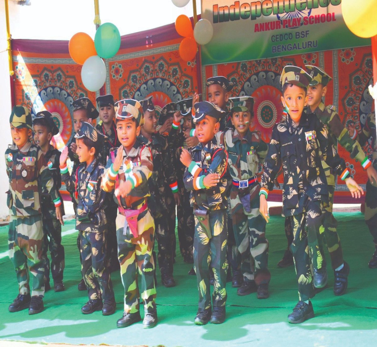 BWWA_India's tweet photo. Independence day was also celebrated with full zeal at Ankur play school to made kids aware about the freedom fighters, their struggle and to sow the seed of patriotism into their hearts.
#IndependenceDay2023 
#SaluteToSoldier https://t.co/X9K0q72w1P