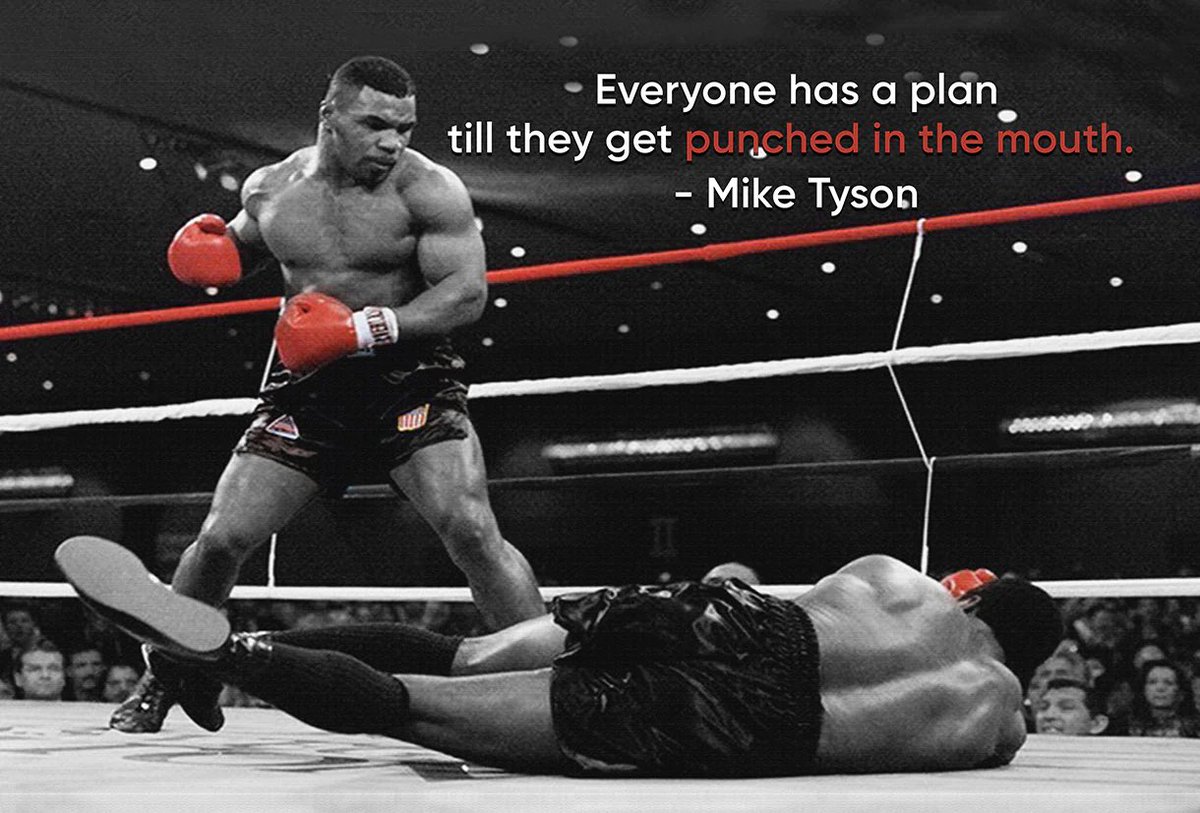 #Quote of the day: “Everyone has a plan till’ they get punched in the mouth” - Mike Tyson #Boxing