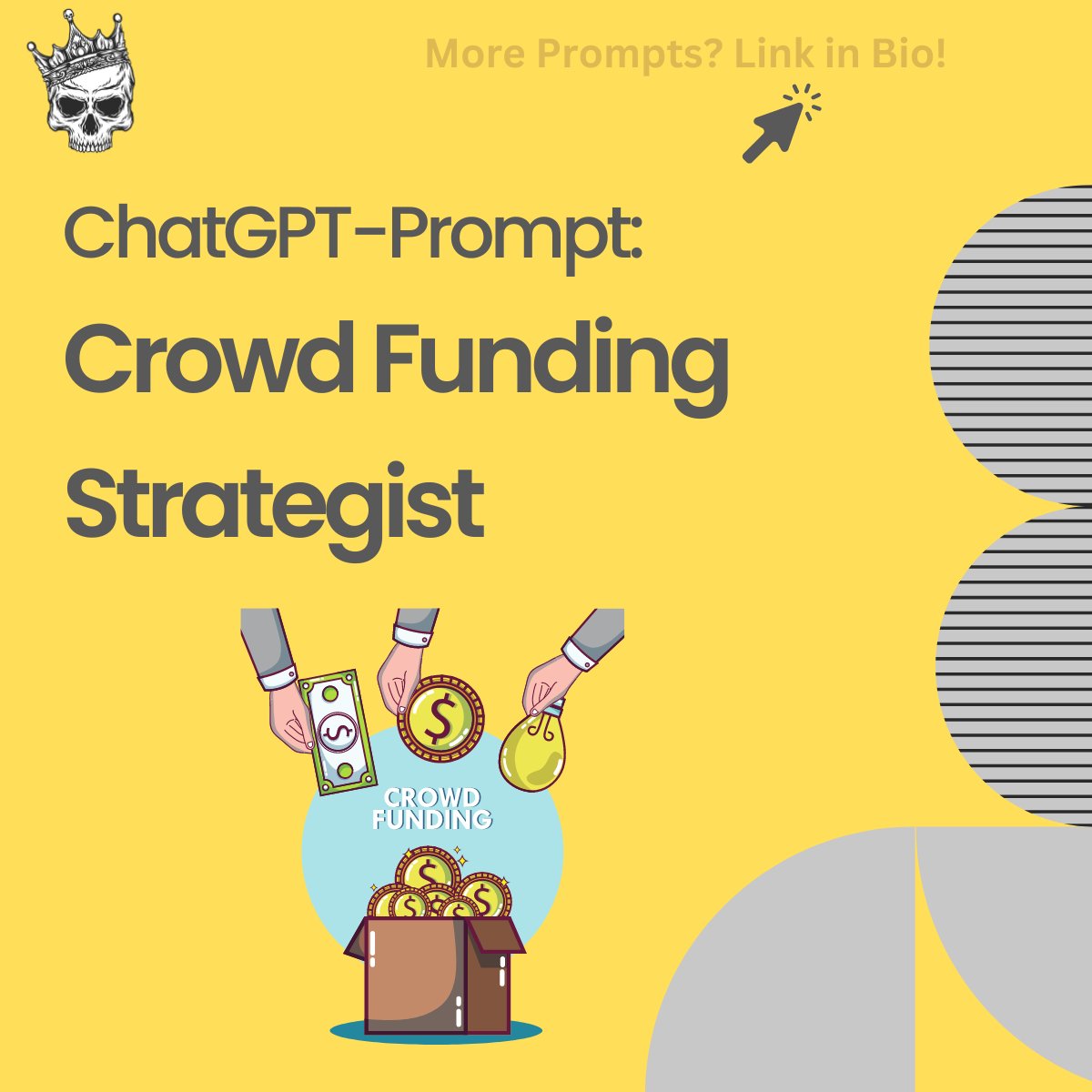 Crowd Funding Strategist

promptbase.com/prompt/crowd-f…

👑 Your Blueprint to a Successful Crowdfunding Campaign! 🚀

#CrowdFundingCampaigns, achieve your #FundraisingGoals, and create irresistible #BackerEngagement opportunities.