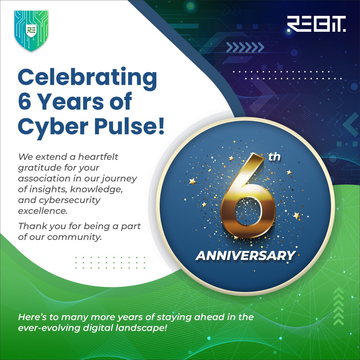 CyPulse's tweet image. In 2017, Cyber Pulse was launched with the purpose of providing cutting-edge insights to secure the digital world. We&apos;re glad to reach the milestone of commemorating six years of keeping our readers informed on the latest cybersecurity developments.
#CyberPulse #newsletter #ReBIT