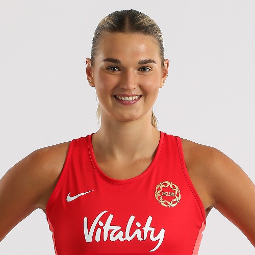 BenniesSport's tweet photo. Congratulations to OP21 @emmaathackerr, who receives her first senior call-up for @englandnetball Roses for the international test series in New Zealand.

#ThroughStBenedicts #VitalityRoses #EmmaThacker #Netball https://t.co/rqwHG6LxGQ