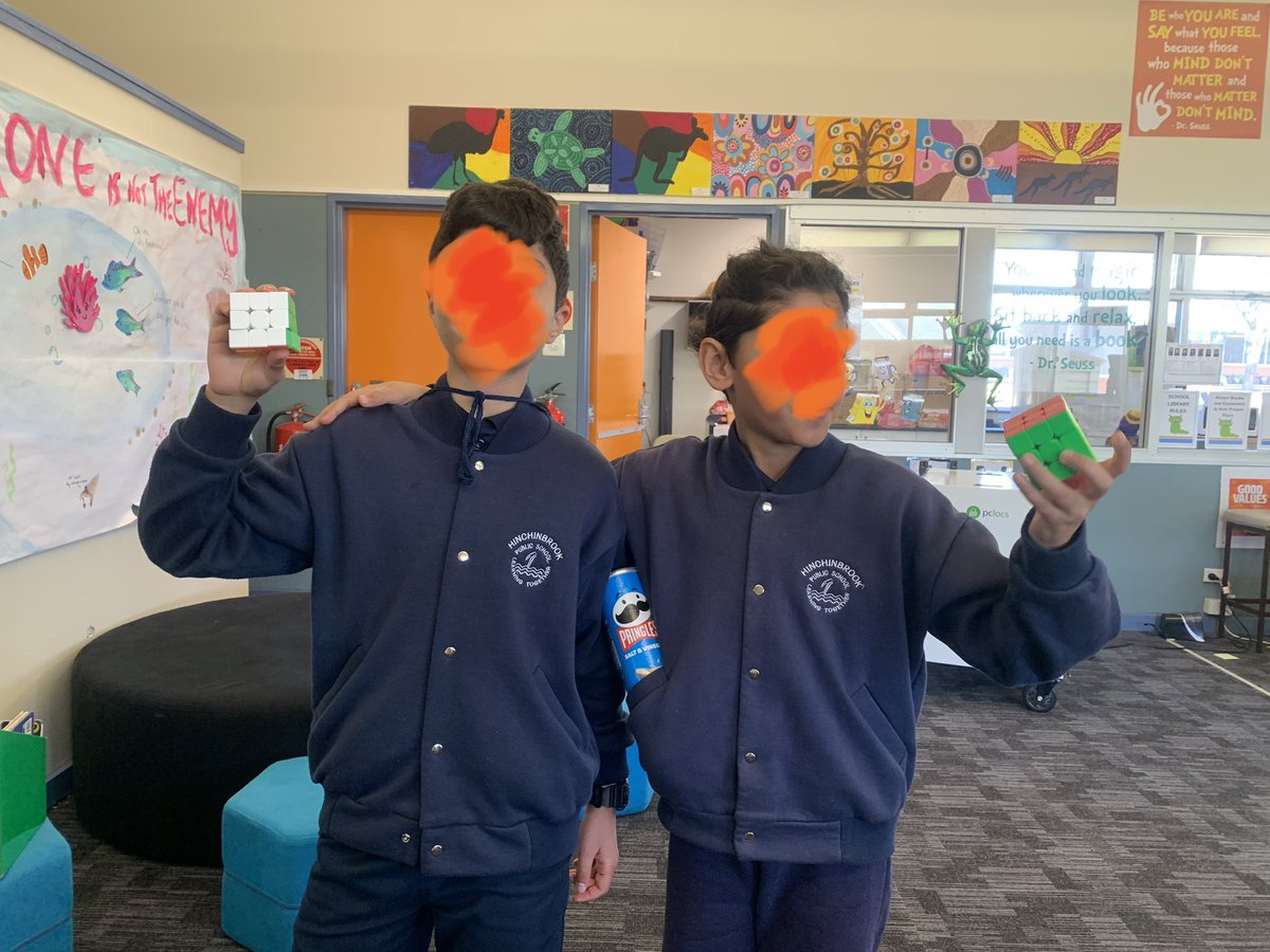 thuylibrarian's tweet photo. So proud of these students who show up twice a week with determination and perseverance to solve the Rubik’s Cube. @HinchinbrookPS #rubikscube #rubiksclub https://t.co/zNJTXYDitu