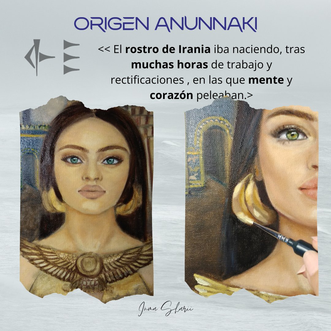 inmasharii's tweet image. Siempre he supervisado la creación de las portadas de mis #libros pero con mi nueva #novela  di un paso más allá: ¡la pinté! ¿Dónde iba a encontrar una foto que representara a una mujer #sumeria? Ni lo intenté siquiera. #origenanunnaki