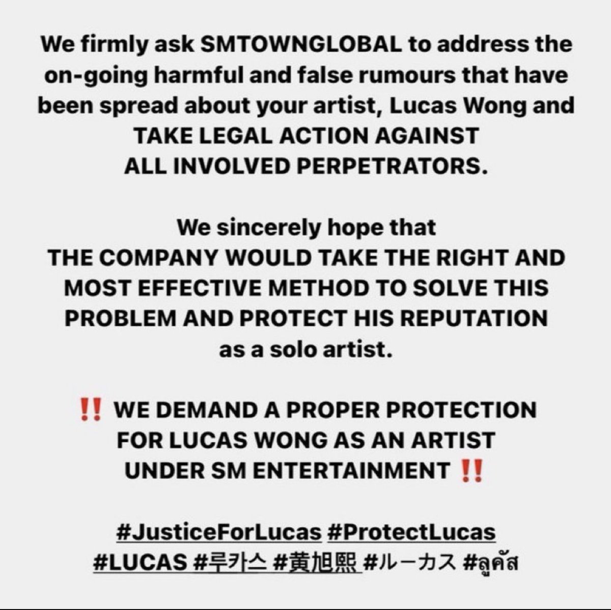 vacxwn's tweet photo. #JusticeForLucas #ProtectLucas
#LUCAS @SMTOWNGLOBAL https://t.co/Qm4Gf6HA6O