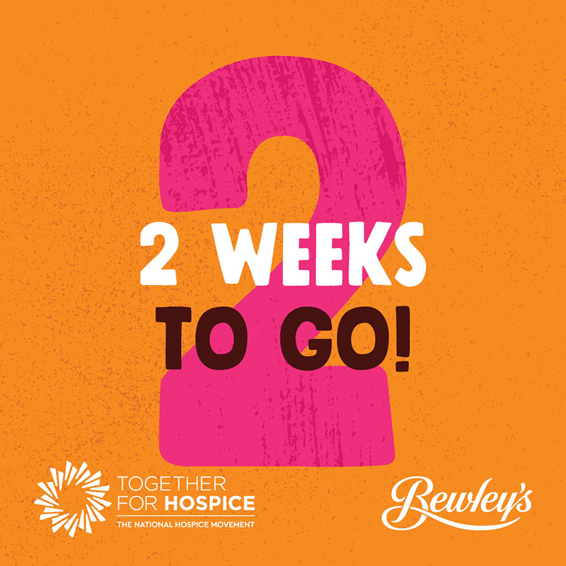 Still time to register! If you're meeting for a coffee, why not make it a coffee for hospice? All donations small or large will go a long way to support your local hospice #togetherforhospice
