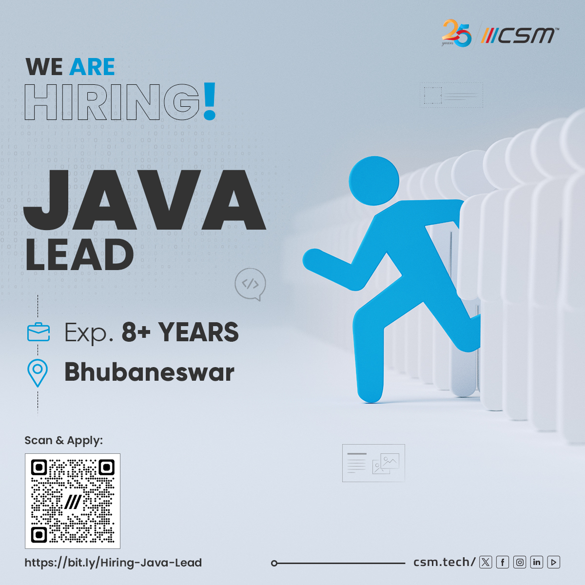CSMTechnologies's tweet image. Hiring Alert ❗❗
Lead our passionate team of Java Ninjas for creating cutting edge applications 📱.
Apply now: 👉 bit.ly/Hiring-Java-Le…
#HiringNow #HiringAlert #JavaLead #JavaJobs #JobAlert #AppDevelopment #Bhubaneswar #CSMTech
