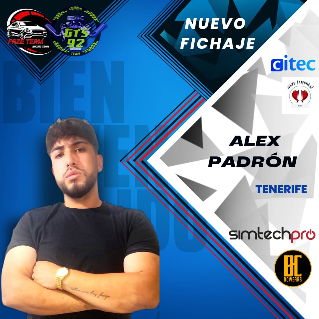 N2_eSports's tweet photo. Y desde la hermosa isla de Tenerife, nos enorgullece presentar a Alex Padrón, un piloto con una destreza excepcional en el volante. Su experiencia y determinación nos inspiran a alcanzar la excelencia en cada carrera. 🌴🏆
#TeamFaZe #GTSpain92 #NuevosFichajes #Rallyes https://t.co/J9AjVfWWgd