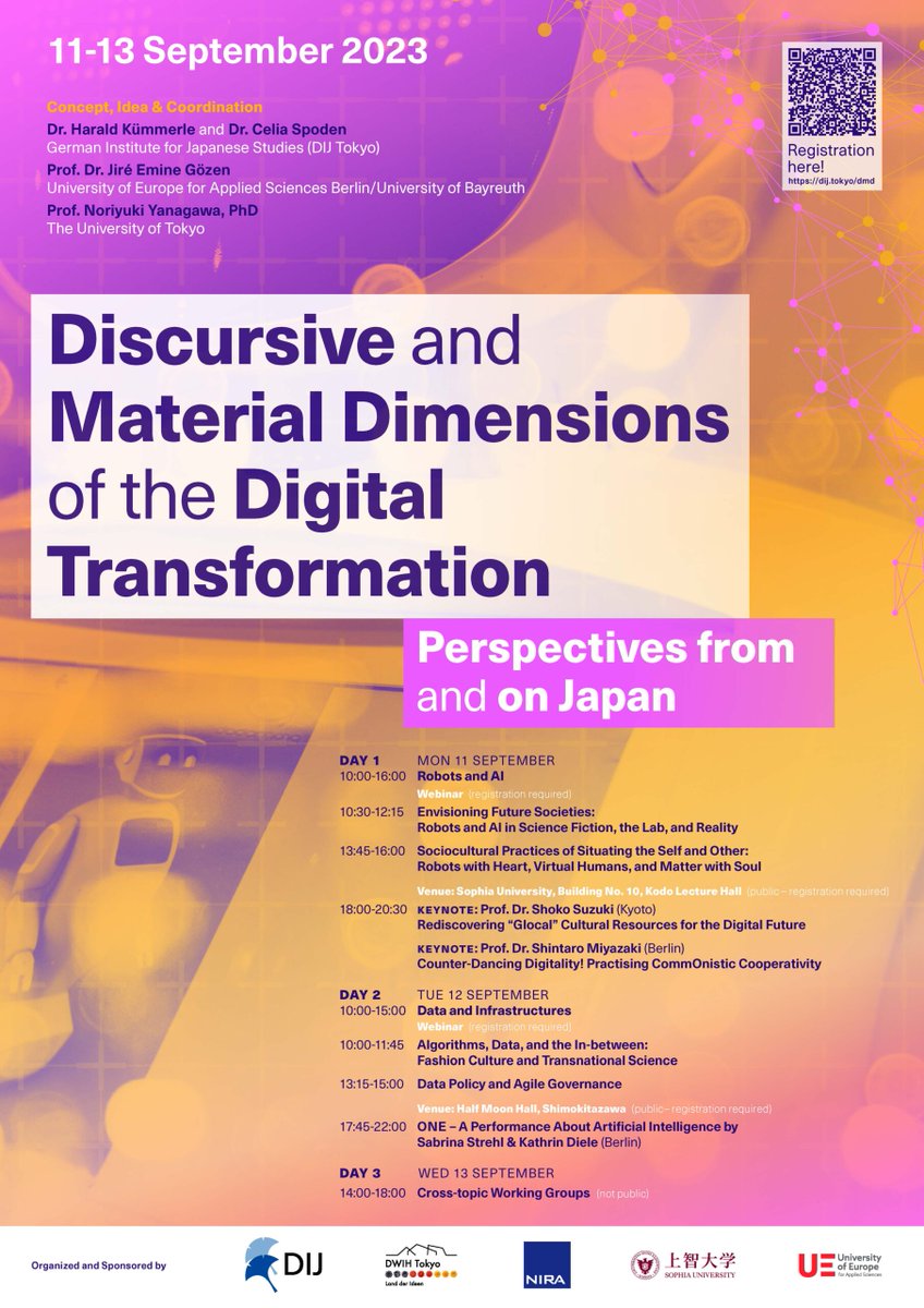 algorhythmics's tweet photo. Mo 11th of Sept in Tokyo, I will talk about "Counter-Dancing Digitality! Practising CommOnistic Cooperativity" (Sophia Uni., Kodo Lecture Hall). See pic and links in the thread. @dij_tokyo @HaraldKuemmerle
@SpodenCelia @jire_g @noriyanagawa Also at the symposium: @t_matzner https://t.co/2JtO1QF8Yk
