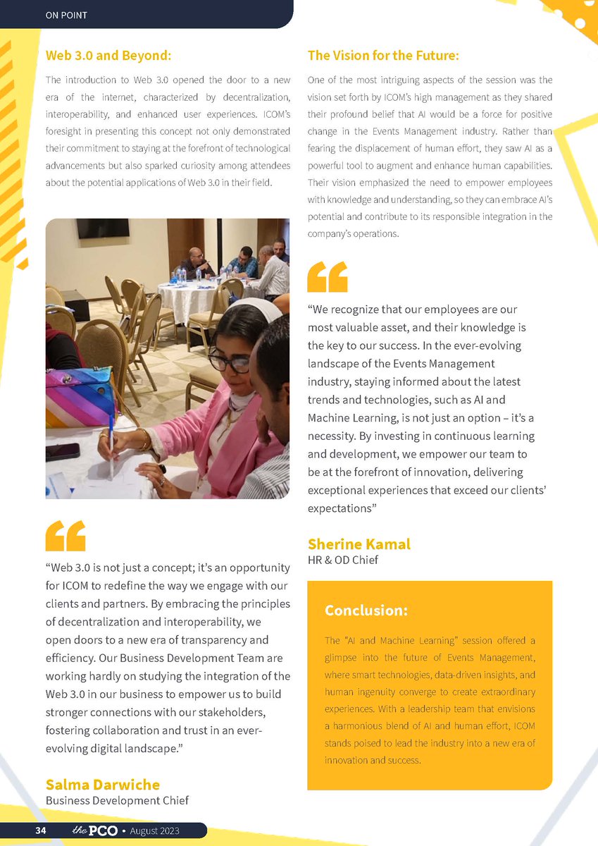 group_icom's tweet photo. Empowering ICOM: Our Latest Blog Unveils the Impact of AI & Machine Learning in Events Management!
Dive into the details in our coverage featured in the @IAPCO flagship publication, PCO Edition (August 2023).
#SilverJubilee #eventprofs #weareICOM #Lead_by_Example #AIEmpowered https://t.co/xnaLUSpKxj
