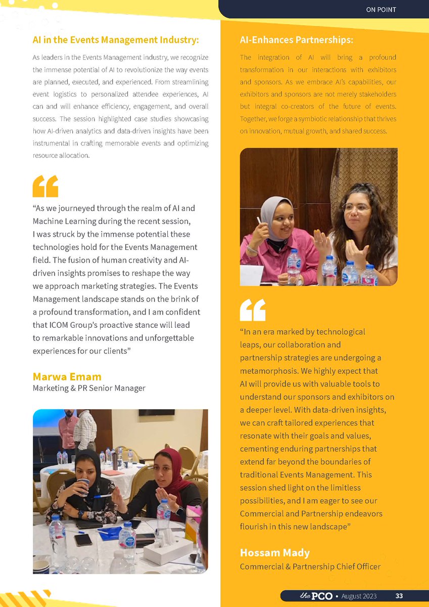 group_icom's tweet photo. Empowering ICOM: Our Latest Blog Unveils the Impact of AI & Machine Learning in Events Management!
Dive into the details in our coverage featured in the @IAPCO flagship publication, PCO Edition (August 2023).
#SilverJubilee #eventprofs #weareICOM #Lead_by_Example #AIEmpowered https://t.co/xnaLUSpKxj