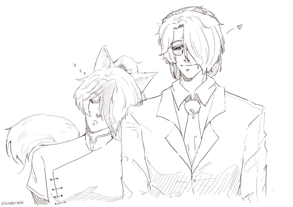 KEindersein's tweet photo. A little warm up sketch for Austino and Feng.
#Oc #sketch #linearart #digitalart #art #quicksketch #ocart https://t.co/hi0Vz47FmI