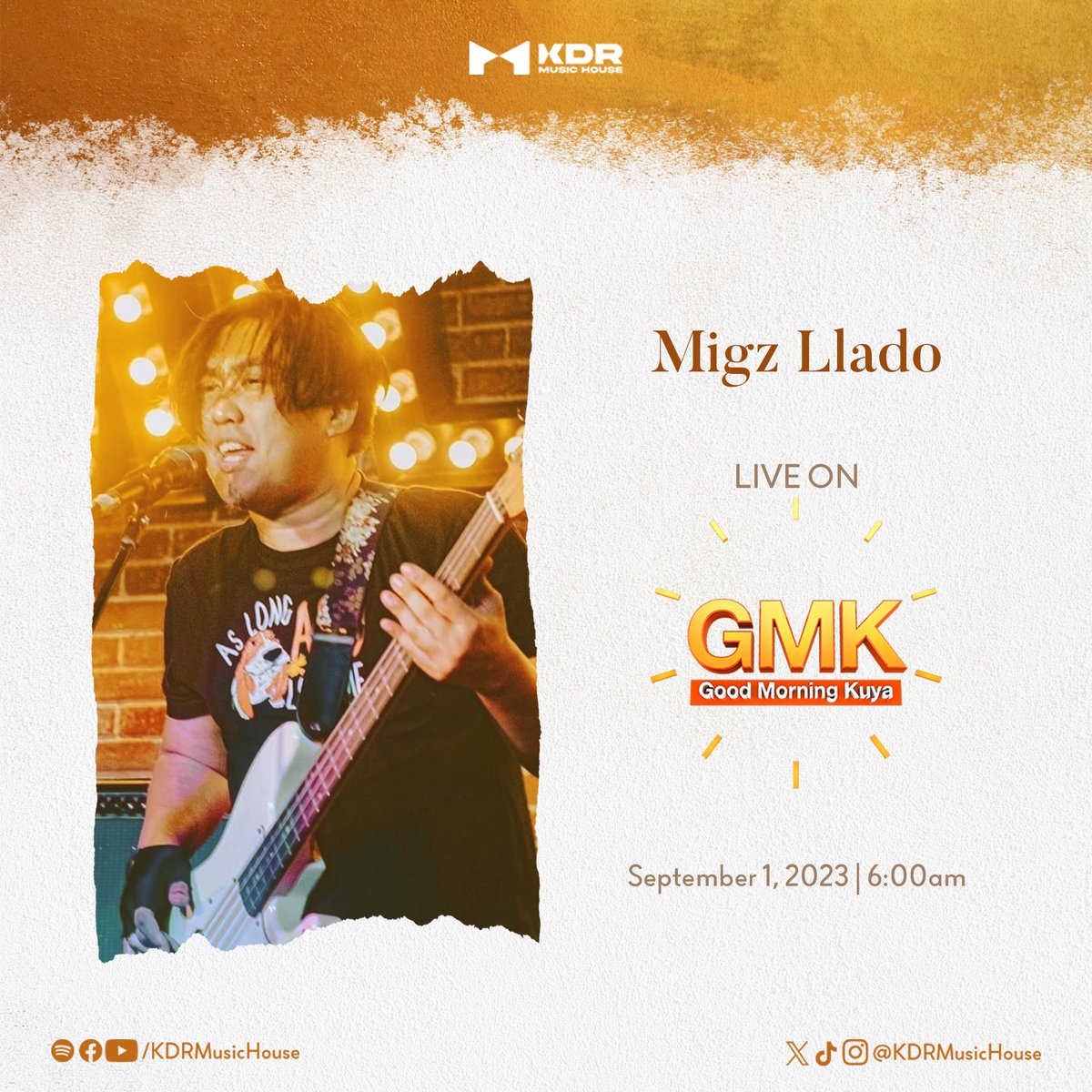 KDRMusicHouse's tweet photo. Catch Namfi Fernandez and Migz Llado in a live interview about their #WePraise track "Mayrong Ikaw."
Don't miss @GoodMorningKuya tomorrow at 6 a.m. https://t.co/Tyh5hLlWeV