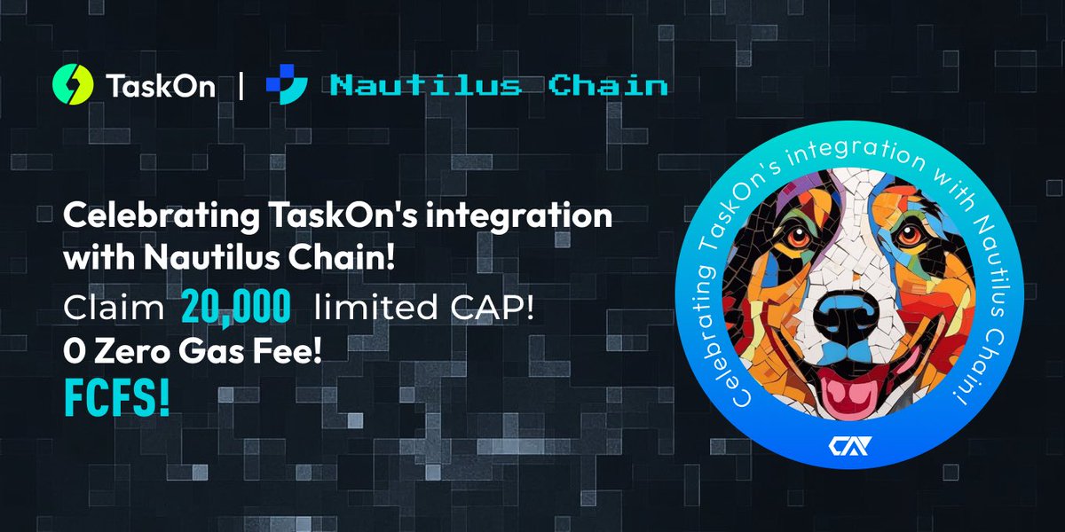 🔥 Embark on a new adventure with us! 

🚀To celebrate <a href="/taskonxyz/">TaskOn | Ultimate Web3 Community Growth Platform</a> has integrated with #NautilusChain, we're offering you the chance to win some exciting rewards! ⭐️

🎁20,000 limited #CAPs 👇 
taskon.xyz/campaign/detai…

medium.com/@taskonxyz/tas…
