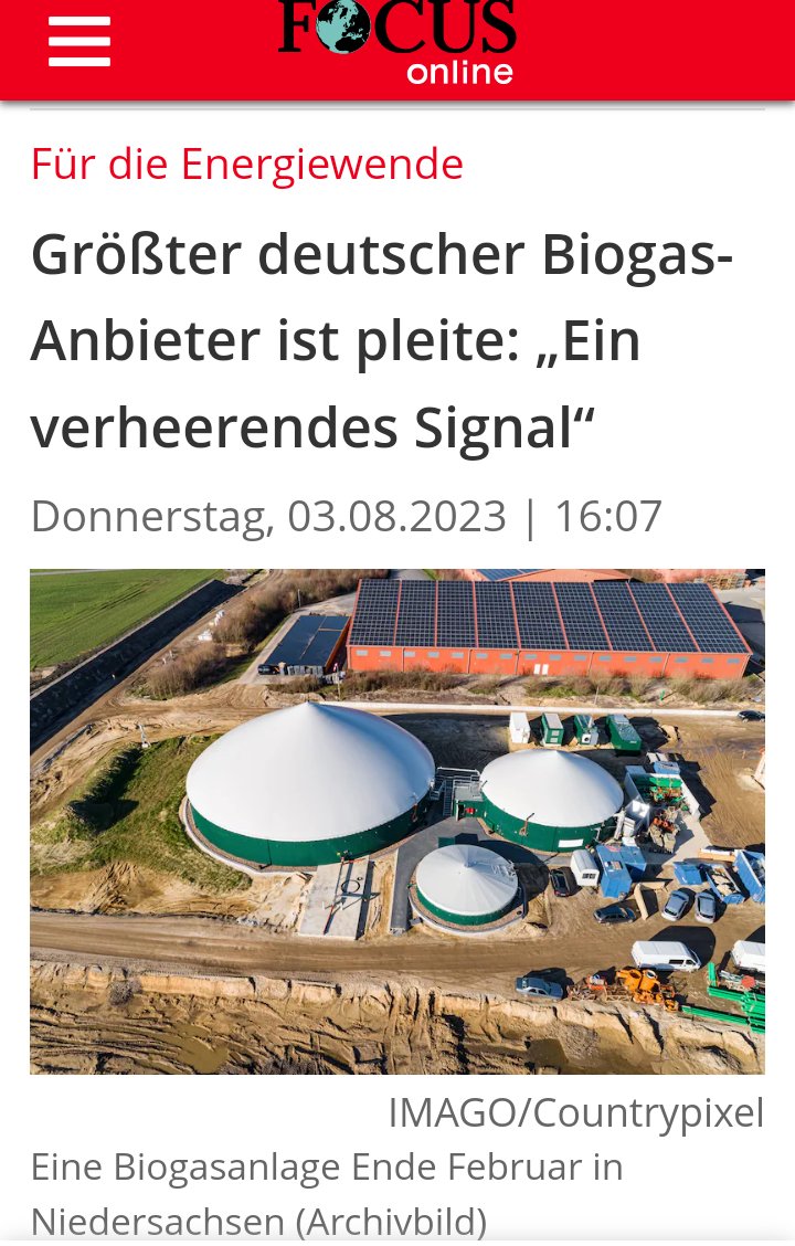 MarthaBannocks2's tweet image. Das Münchner Unternehmen BMP Greengas ist der deutschlandweit führende Anbieter von Biogas - und musste jetzt Insolvenz anmelden. Obacht bei der Standortwahl.
Das kann ja was werden mit der Energiewende in Deutschland.

#BMPGreengas
#Energiewende