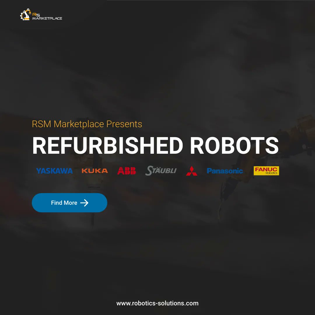 rsm_robotics's tweet photo. Experience the pinnacle of automation excellence with our refurbished robots, featuring renowned brands like #Kuka, #ABB, #Panasonic, #Fanuc, and many more.. Contact us today for more information >>> https://t.co/UHCnehAnlX #refurbished https://t.co/29q7OPdCRg