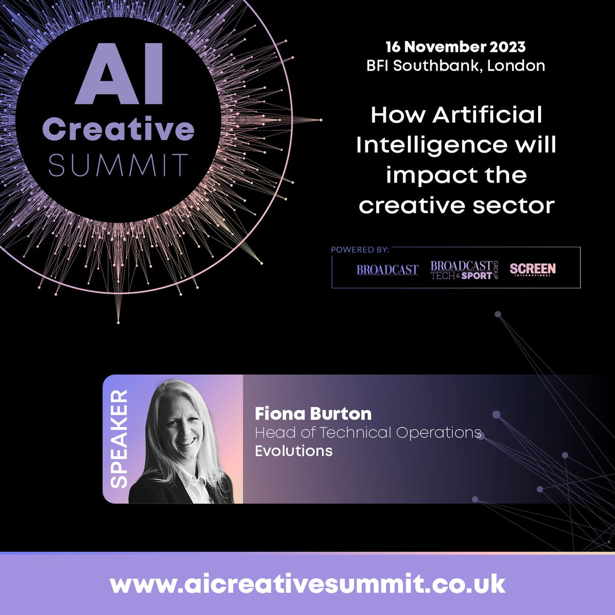 As #ArtificialIntelligence tools gain momentum in content #production and editing, <a href="/Evolutions_TV/">Evolutions TV</a>'s Fiona Burton shares where human intervention can win out over #AI.

Tickets for the #AICreativeSummitUK are available at: bit.ly/AICreativeSumm…
