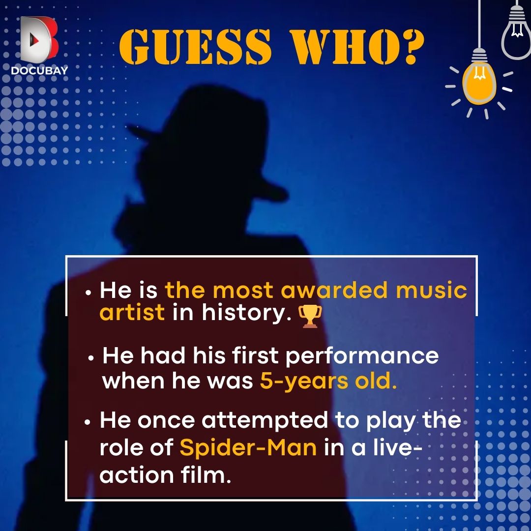 Can you guess the widely recognized #MusicalTalent? Drop your thoughts below on who comes to mind after considering the hints! 🎵🕵️‍♂️ #GuessTheArtist #MusicalMystery #Docubay #Documentary