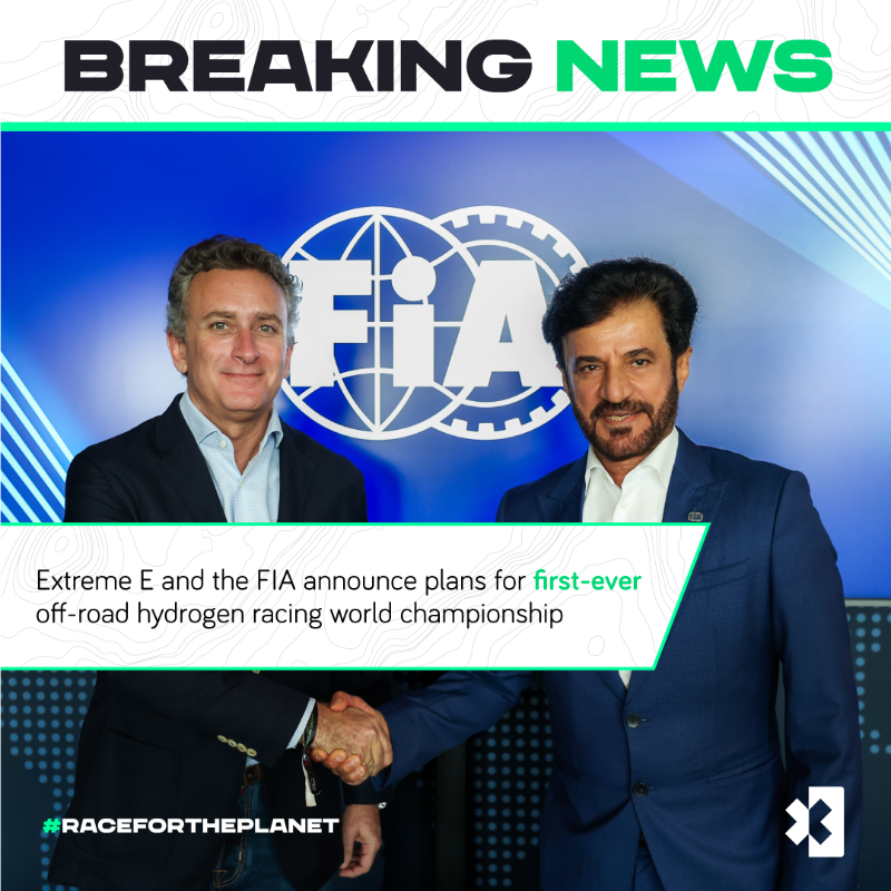 fiaextremeh's tweet photo. Extreme E and @FIA are excited to announce a pathway for the first-ever off-road hydrogen racing series, Extreme H, to become an FIA World Championship in 2026.

This a momentous step towards our hydrogen-powered future! For full story, click below!👇

#ExtremeH #RaceforthePlanet