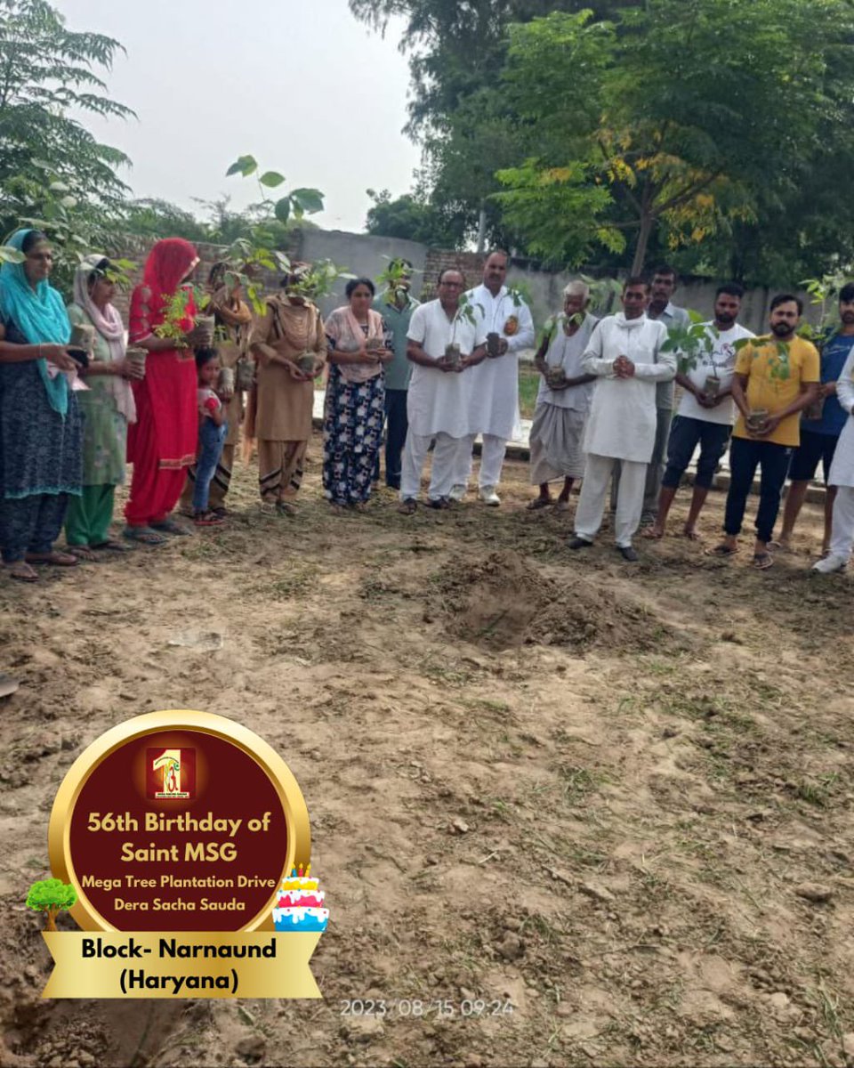 DSSNewsUpdates's tweet photo. Planting seeds of faith, hope, and love. Celebrating Saint Dr. Gurmeet Ram Rahim Singh Ji Insan's  56th birthday ‘MSGBhandara’ with a promise to our planet. Dera Sacha Sauda  Volunteers are turning this special day into a green milestone! Join us in this tree plantation drive, as we grow hope for the future. #SaintDrMSG #DeraSachaSauda #TreePlantation